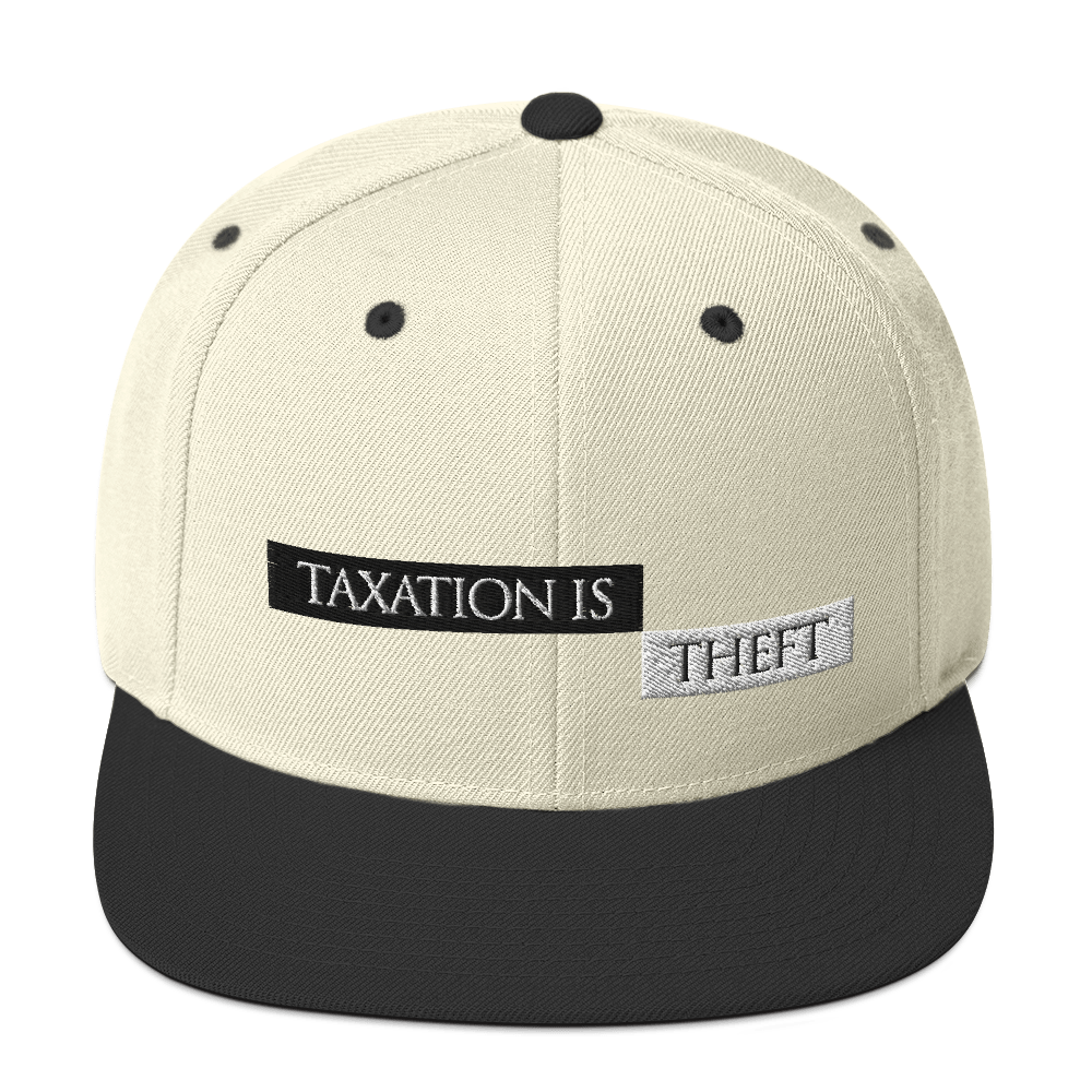 'Taxation is Theft' Snapback sapka